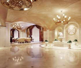 High-end lobby design Stock Photo 07