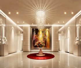 High-end lobby design Stock Photo 09