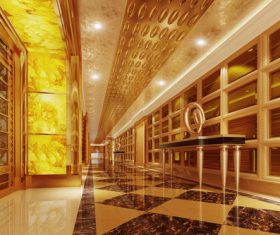 High-end lobby design Stock Photo 10