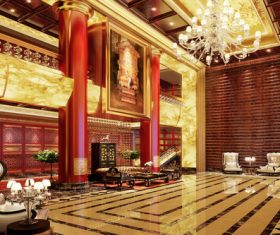 High-end lobby design Stock Photo 11