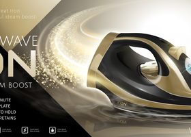 Hotwave iron poster vector template 03