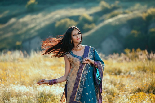 Indian beauty outdoor photo Stock Photo