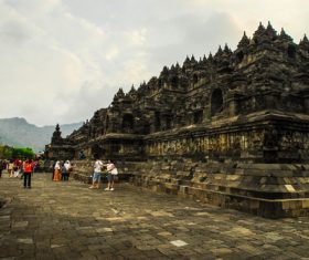 Indonesian Java Island Buddhist Architecture Landscape Stock Photo 02