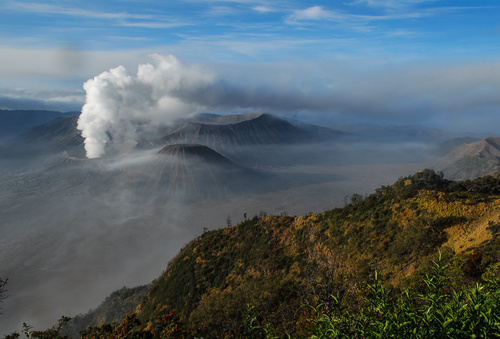 Indonesian Java Island Volcano Stock Photo 01