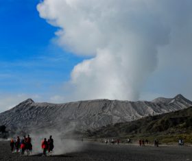 Indonesian Java Island Volcano Stock Photo 02