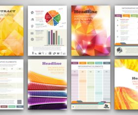 Infographic brochure templates design vectors set 02