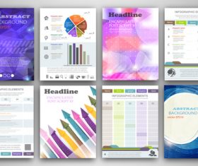 Infographic brochure templates design vectors set 03