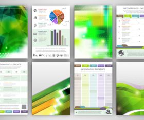 Infographic brochure templates design vectors set 04