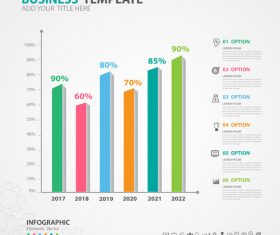 Set of chart and Infographics design elements vector 04 free download