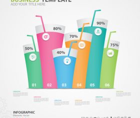 Infographics elements diagram template vectors 06