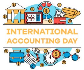 International accounting day business template vector 01