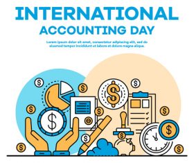International accounting day business template vector 02