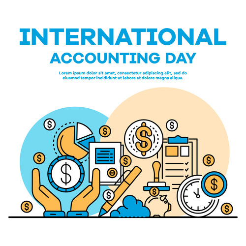 International accounting day business template vector 02
