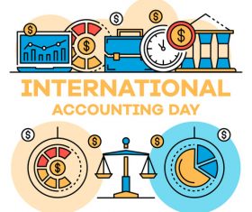 International accounting day business template vector 03