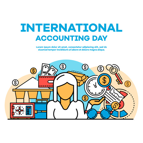 International accounting day business template vector 04