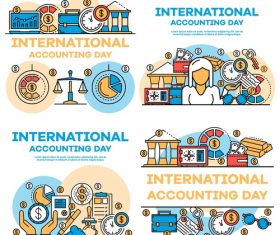 International accounting day business template vector 05