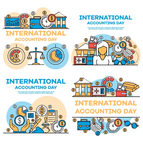 International accounting day business template vector 05
