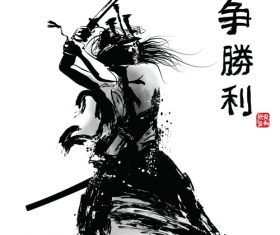 Japanese samou hand drawing vector 03