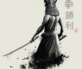 Japanese samou hand drawing vector 04