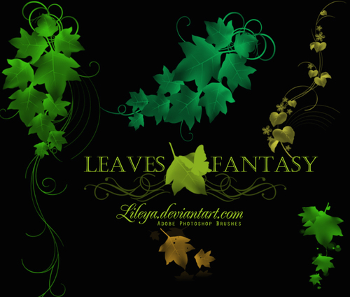 Leaves Fantasy Photoshop Brushes