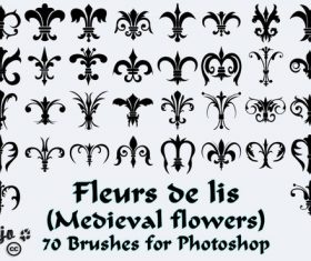 Medieval flowers Brushes Photoshop