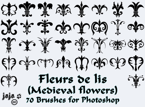 Medieval flowers Brushes Photoshop