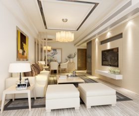 Minimalist style interior design Stock Photo 01