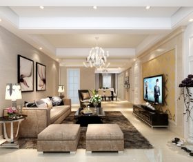 Minimalist style interior design Stock Photo 02