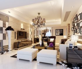 Minimalist style interior design Stock Photo 04