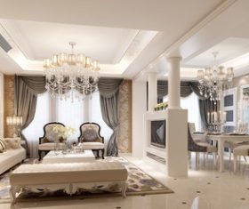 Minimalist style interior design Stock Photo 06