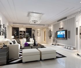 Minimalist style interior design Stock Photo 07