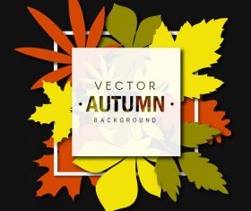 Modern autumn background art vectors