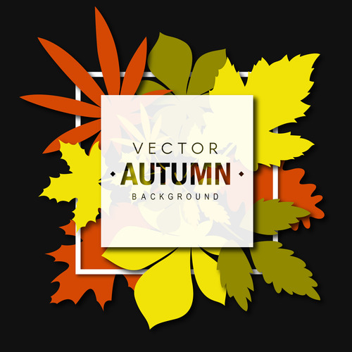 Modern autumn background art vectors