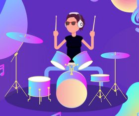 Music festival material vector