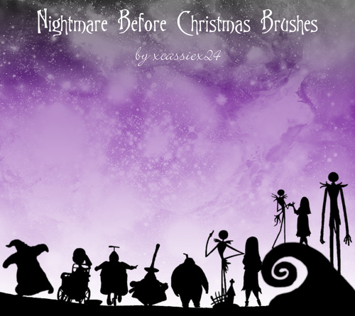 Nightmare Christmas Photoshop Brushes