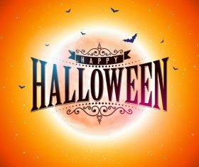 Orange halloween background vectors 05