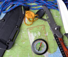 Outdoor survival essential items Stock Photo 02