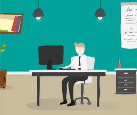 Overtime people vector