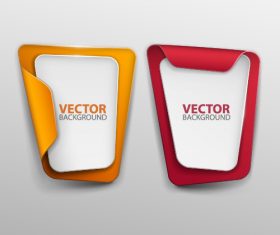 Paper banner template vector set 03