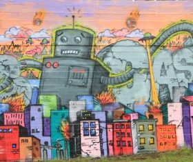 Personality graffiti on the wall Stock Photo 08