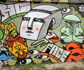 Personality graffiti on the wall Stock Photo 09