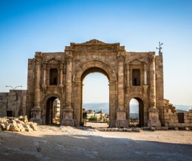 Petra architectural landscape in Jordan Stock Photo 01