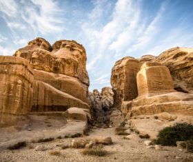 Petra architectural landscape in Jordan Stock Photo 05