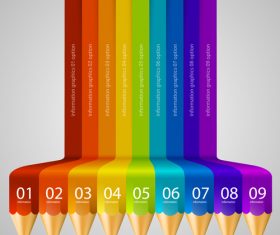 Rainbow infographic template vectors 03