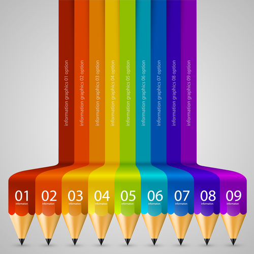 Rainbow infographic template vectors 03