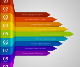 Rainbow infographic template vectors 04