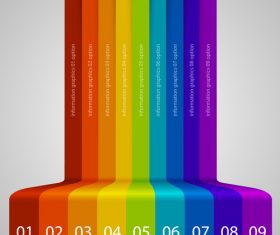 Rainbow infographic template vectors 05