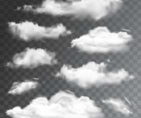 Realistic clouds illustration vectors set 01