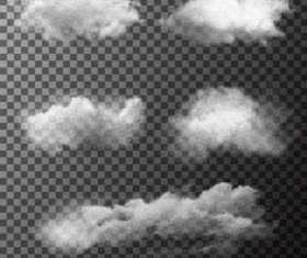 Realistic clouds illustration vectors set 03