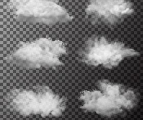 Realistic clouds illustration vectors set 04